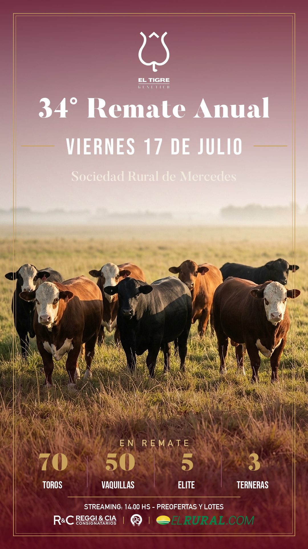 Póster de la hacienda al amanecer