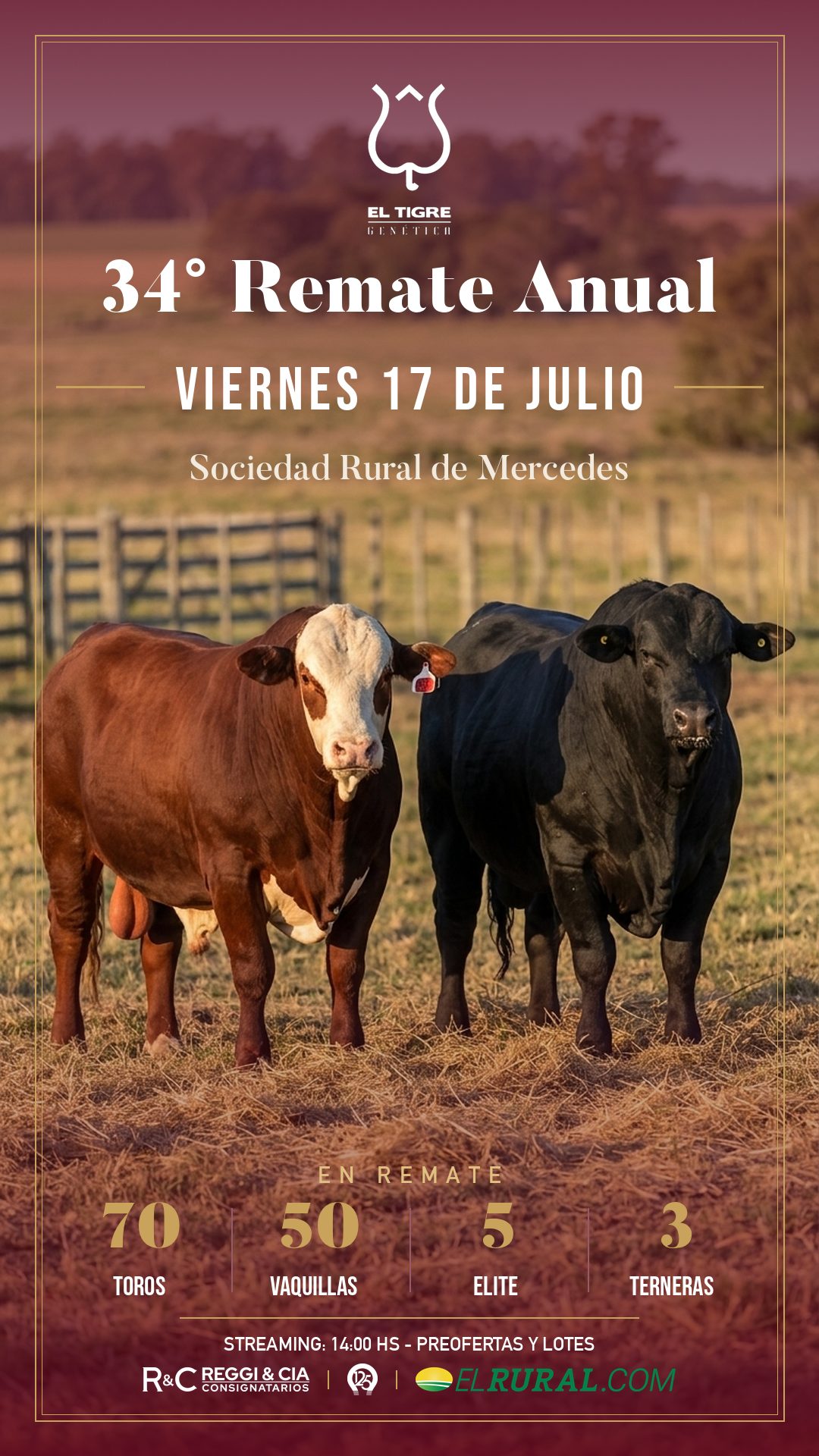 Póster con las dos razas de la cabaña