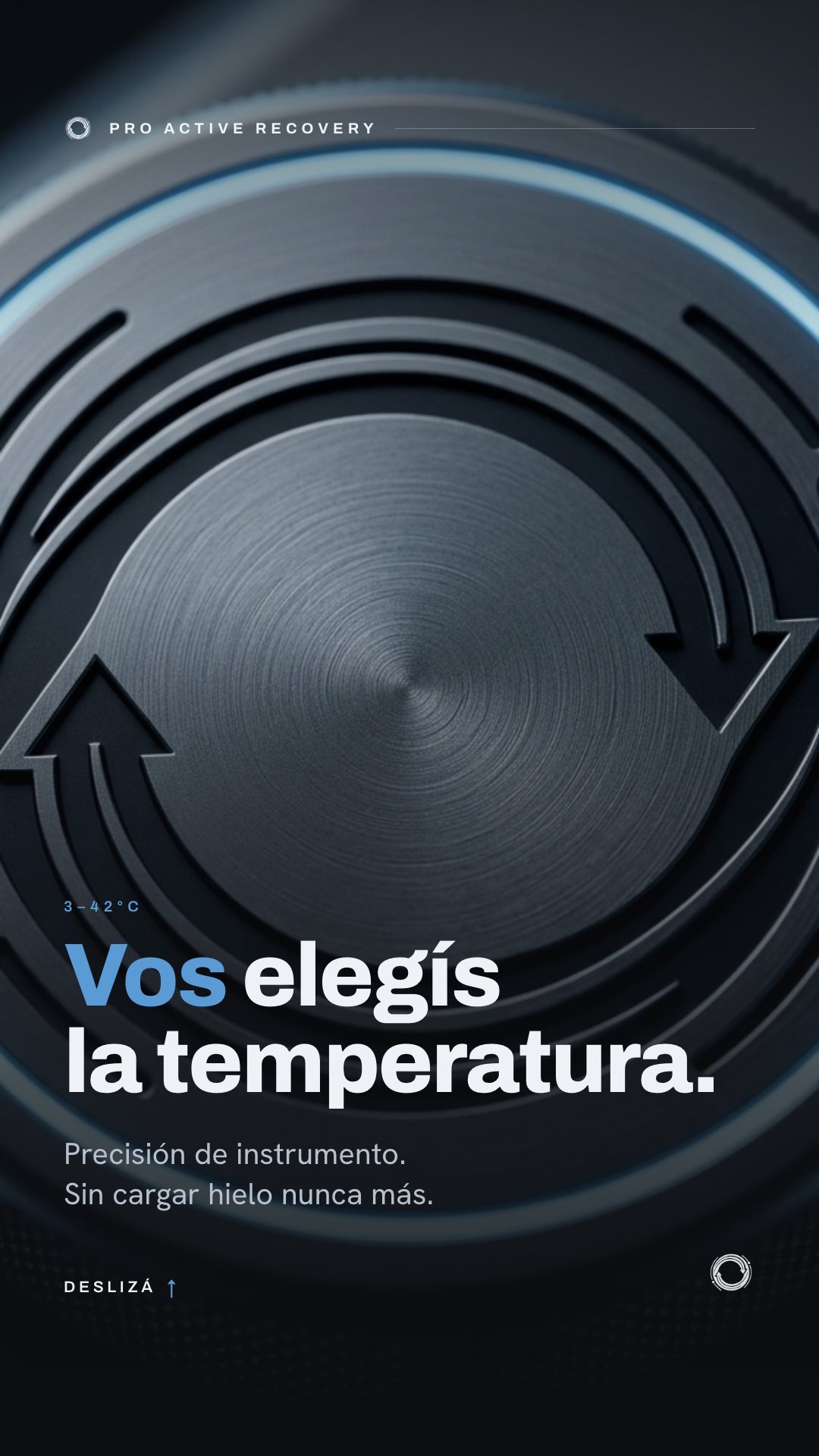 Story Vos elegís la temperatura, con detalle del control del chiller
