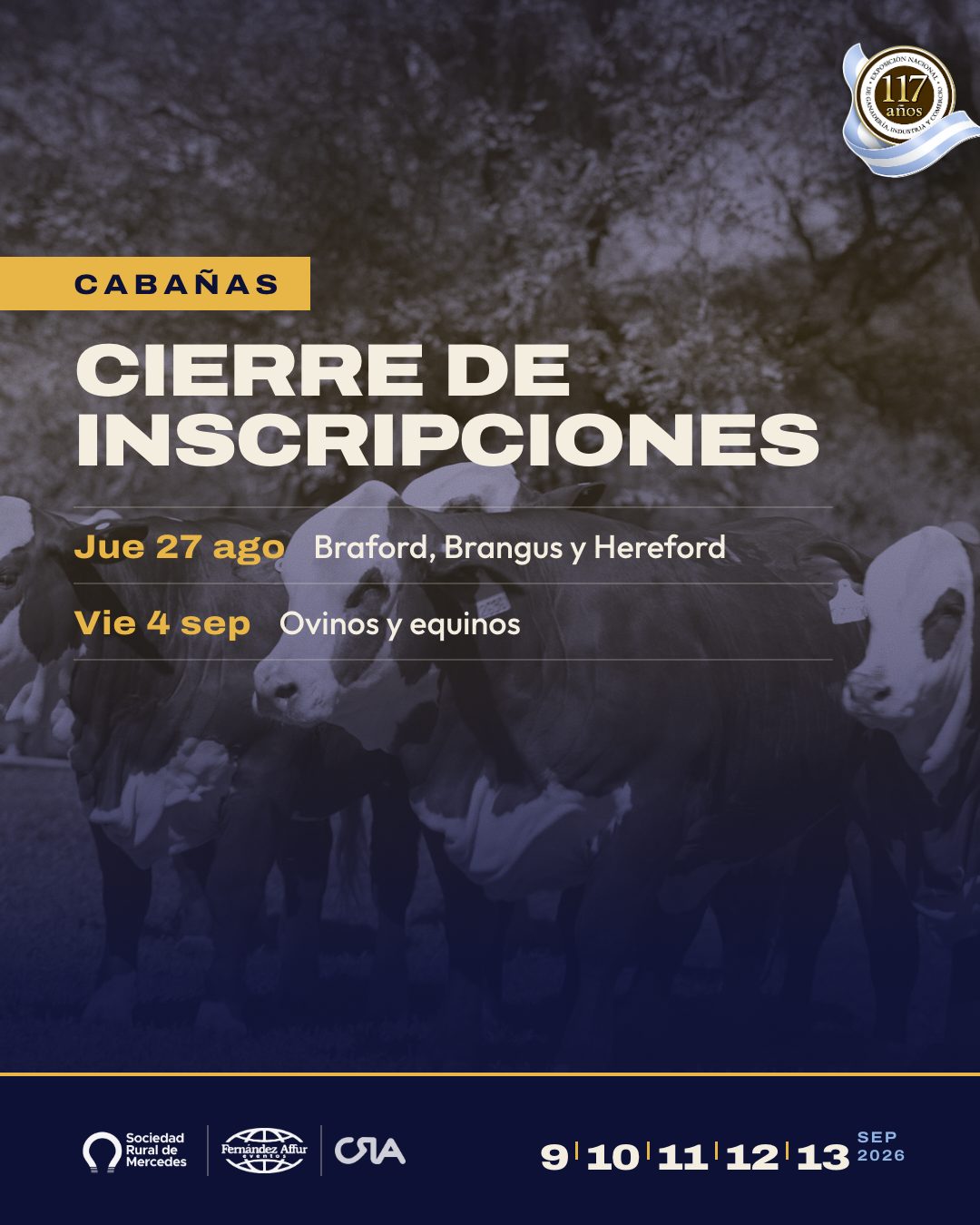 Pieza de convocatoria a cabañas expositoras