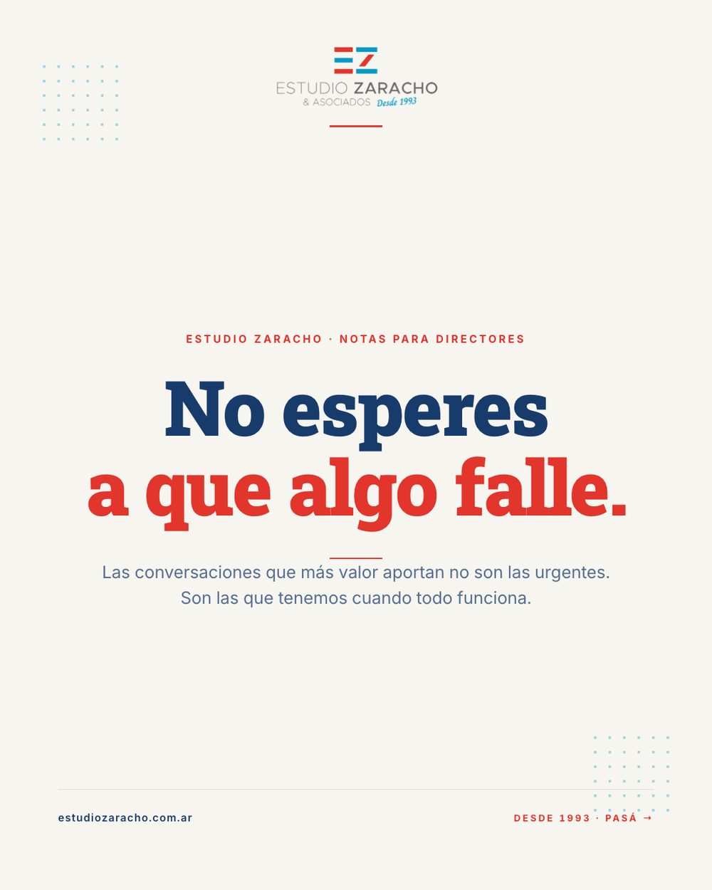 Tapa del carrusel: no esperes a que algo falle
