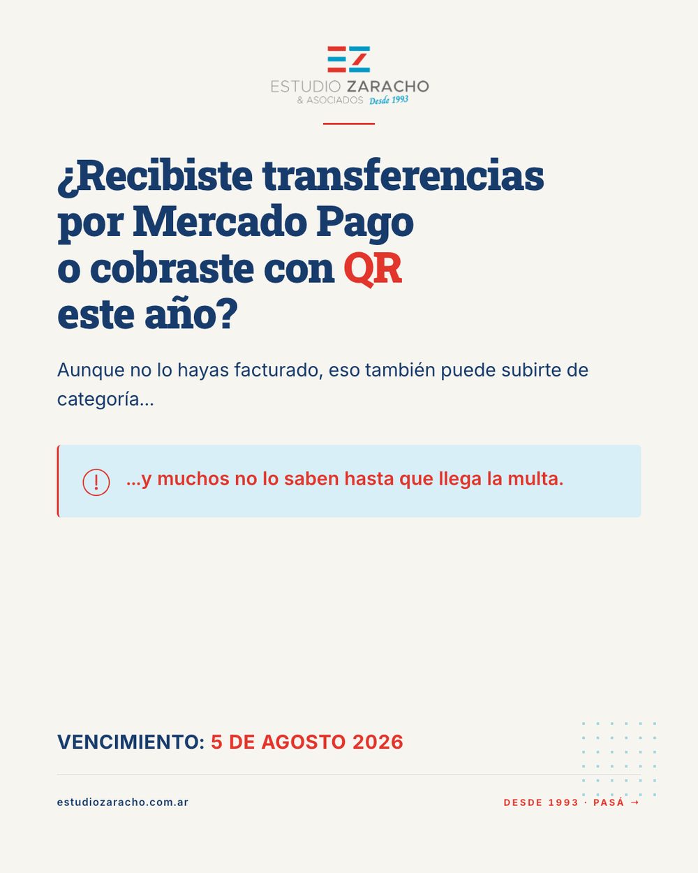 Tapa del carrusel sobre recategorización de monotributo